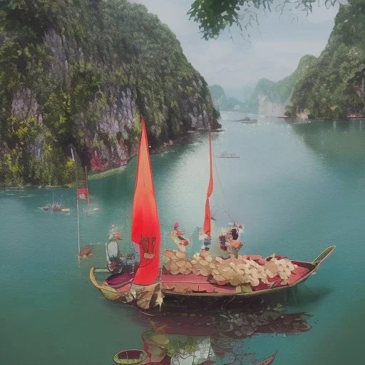 Halong bay dragon boat wedding