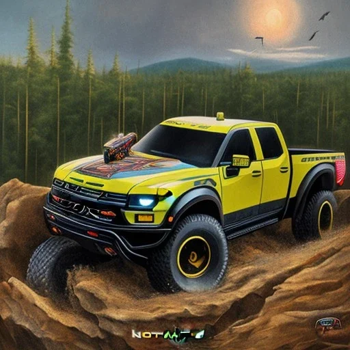  2021 Chevy Raptor Mega Truck 540ci Big Block 4x4 by Hot Wheels Monster Trucks