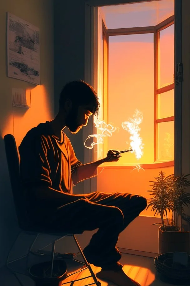 As the sun began to set, casting an orange glow across the sky, I found myself eagerly rolling up a joint, the smell of freshly ground hash and weed filling the room.