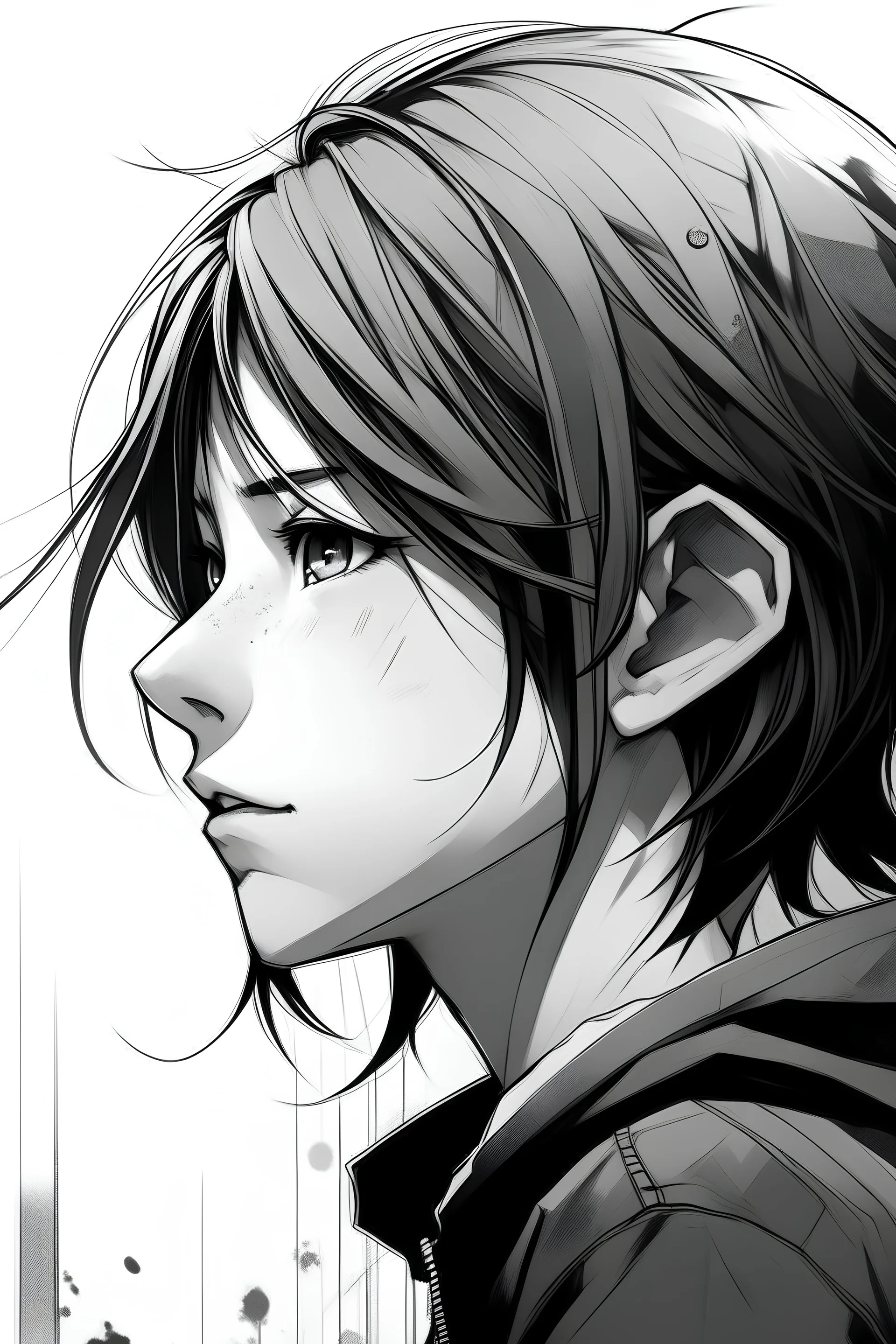 black and white profile picture not realistc anime