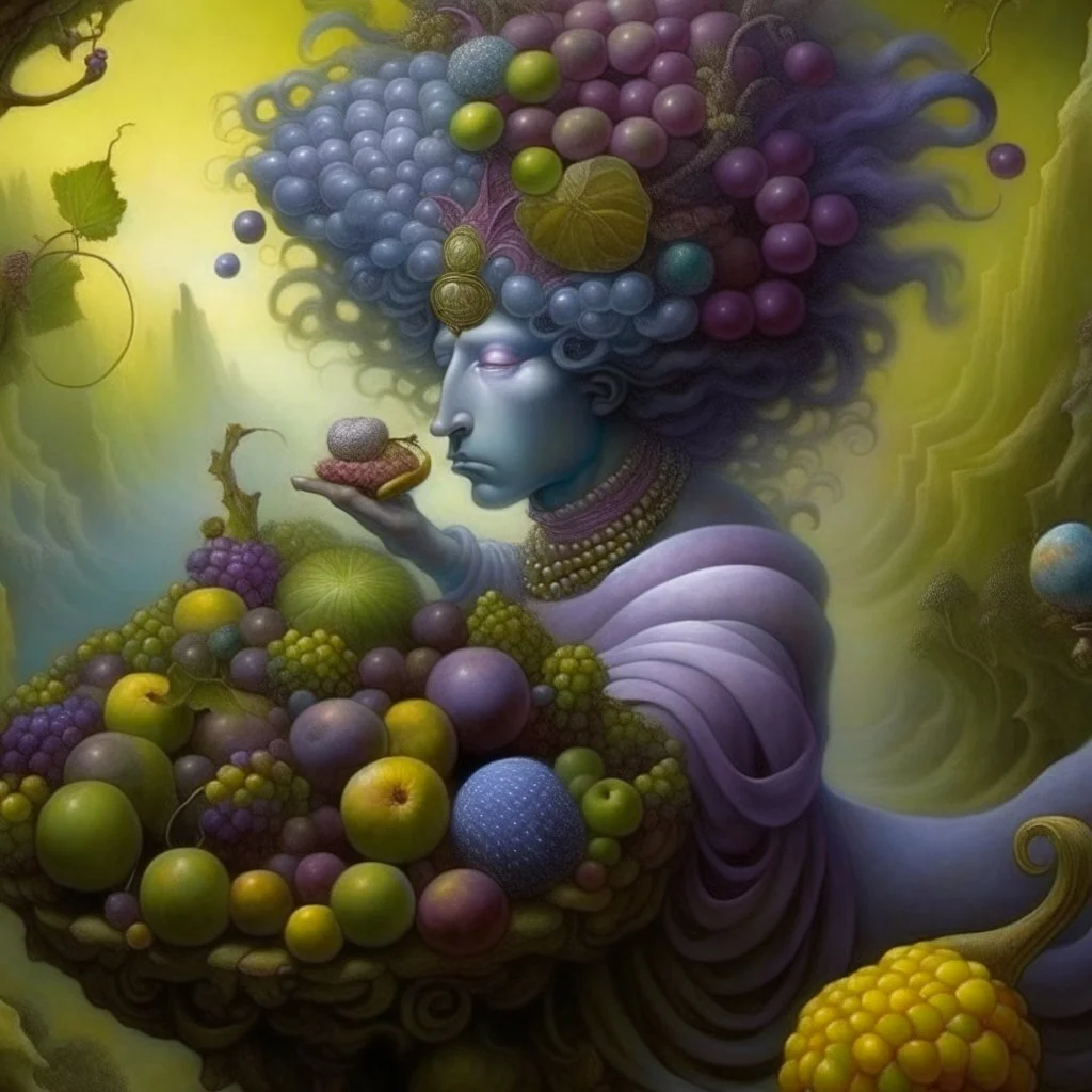 hallucination of Bacchus, by Daniel Merriam, surreal,