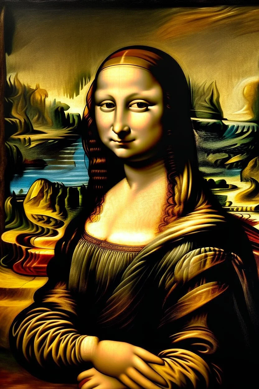 Duck painting mona lisa