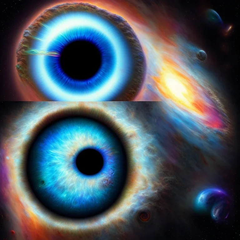 Ultra detailed cosmic In a eyeball