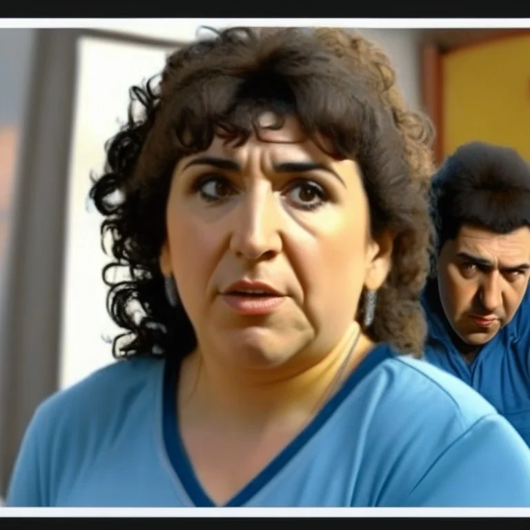 Create a highly realistic 3D scene. An detailed Realistic of Play Football Diego Maradona transforming her into a woman with the same specifications as the attached image. The method of transforming the painting in full detail. A comedic and funny touch. Ultra wide angle. Extremely realistic fine details. Highly realistic detailed display. Great full presentation and amazing drawing style. Transfer the full detailed drawing of the image at a wide and precise angle. Inspiri