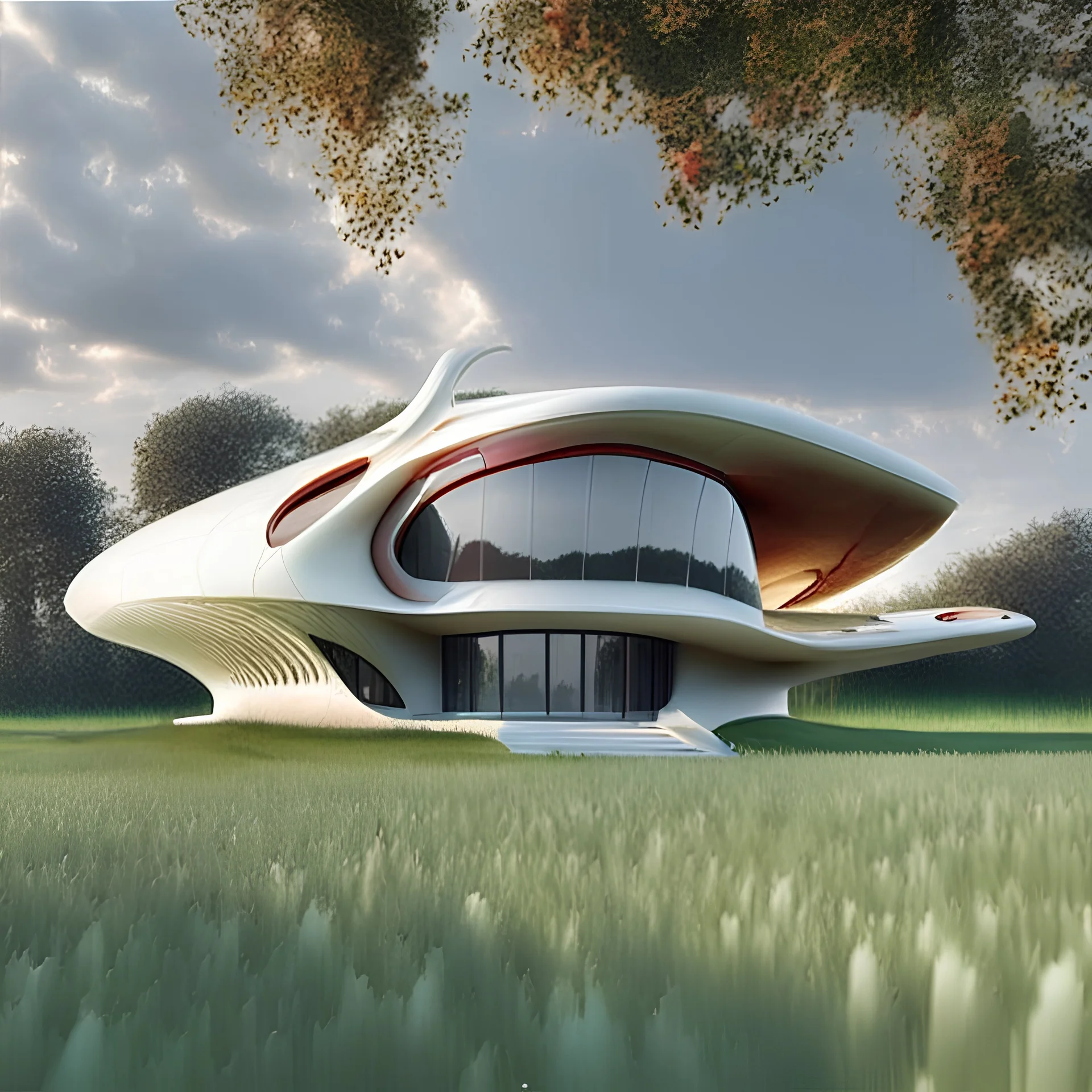 Casa campestre Zaha Hadid inspirada en una hormiga, gente