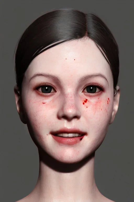 darkness body girl smile cute realistic blood