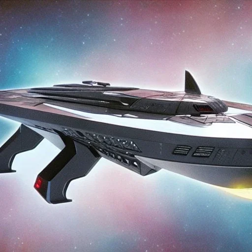 mashup between the Enterprise spaceship and a batmobile