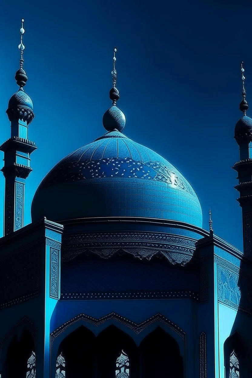 gambar masjid background biru aestetik