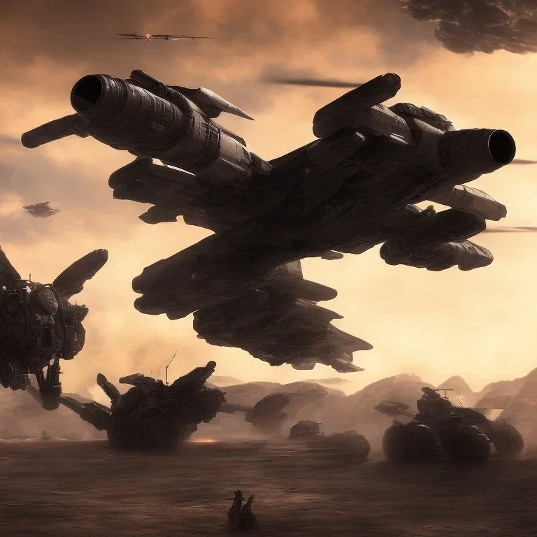 Armored Core fight another Armored Core fly in the sky in the desert with beside the ocean where you can see the space in the sky with twilight on the horizon, 4k resolution