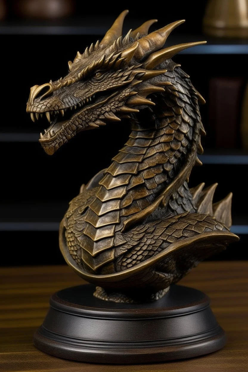 dnd bronze drake bust