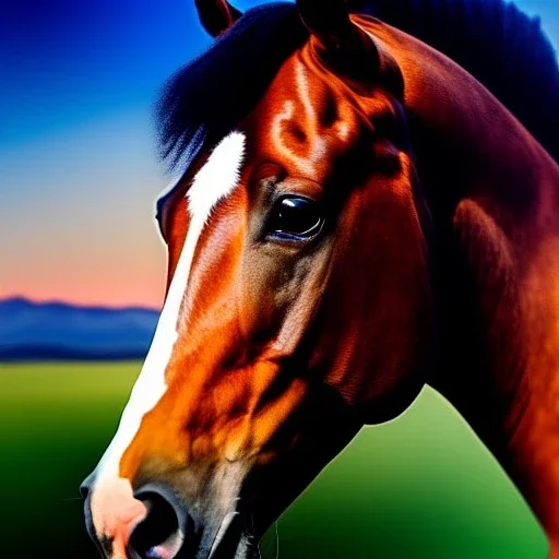 Ultra detailed fullbody Portrait in oil on canvas of a horse ,intense stare,extremely detailed digital painting, extremely detailed face,crystal clear Big eyes, mystical colors ,perfectly centered image, perfect composition, rim light, beautiful lighting,masterpiece,8k, stunning scene, raytracing, anatomically correct, in the style of robert e howard and Ken Kelley and Ohrai Noriyoshi and Simon Bisley and tomzj1