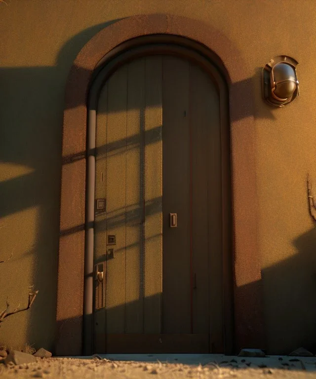 Door, smooth, god rays, unreal engine 5, ray tracing, RTX, lumen lighting, ultra detail, volumetric lighting