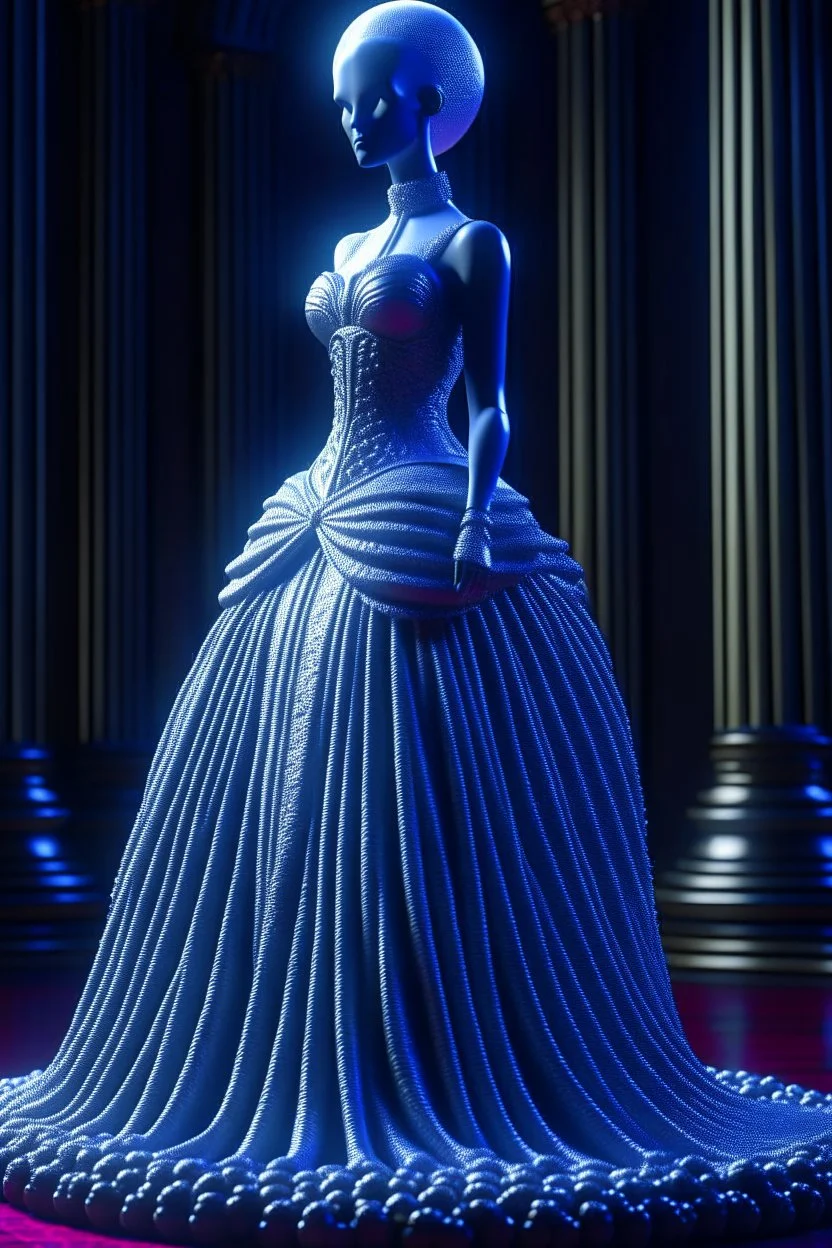 ball gown alien ,3d 4k octane render, smooth, sharp focus, highly detailed, unreal engine 5,