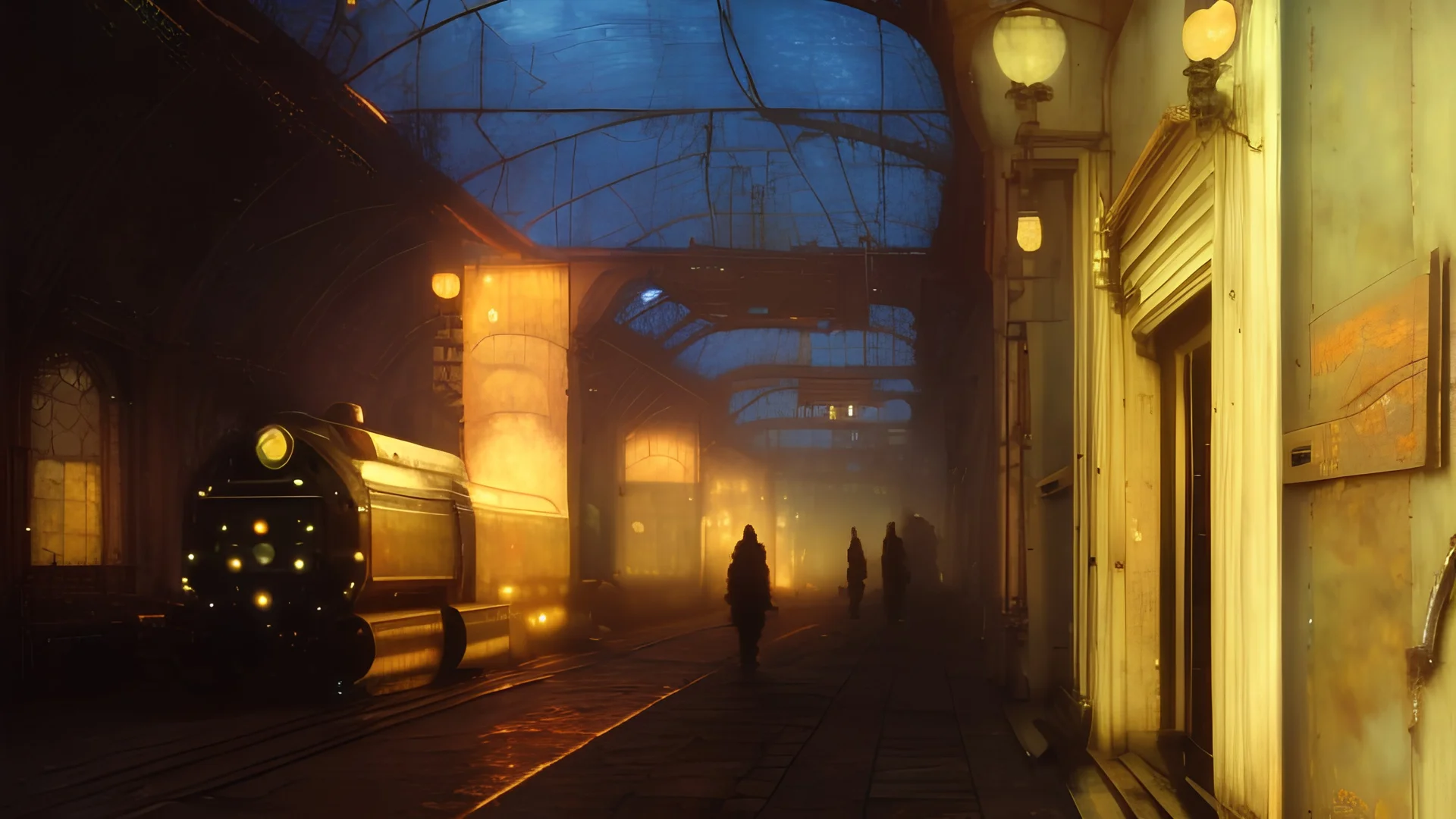 style John Atkinson Grimshaw, highly detailed, RTX, realistic, stunning