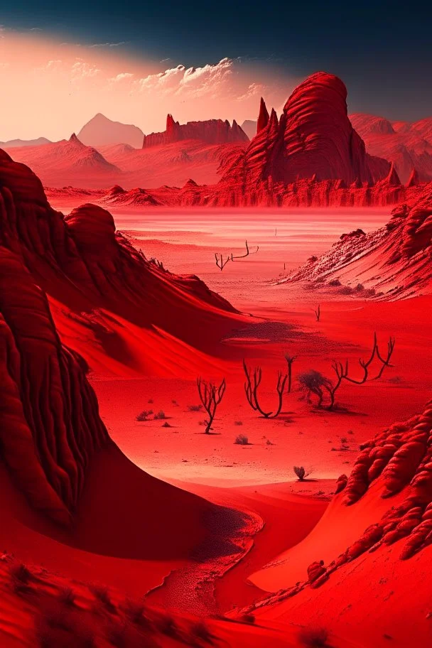 a red blooded desert valley