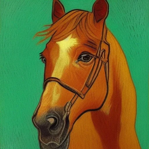 portrait of a horse Vincent van Gogh style