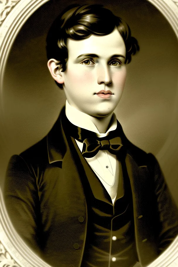 Extremely rich young liberal guy portrait 1800s