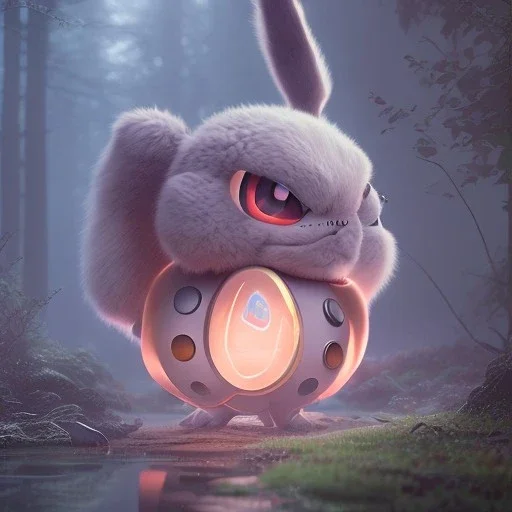 Mystery pokemon,Ambiance dramatique, hyperrealisme, 8k, high quality, lot of details, portrait,