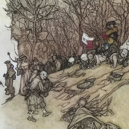 Russian invasion of Ukraine 2022by Arthur Rackham