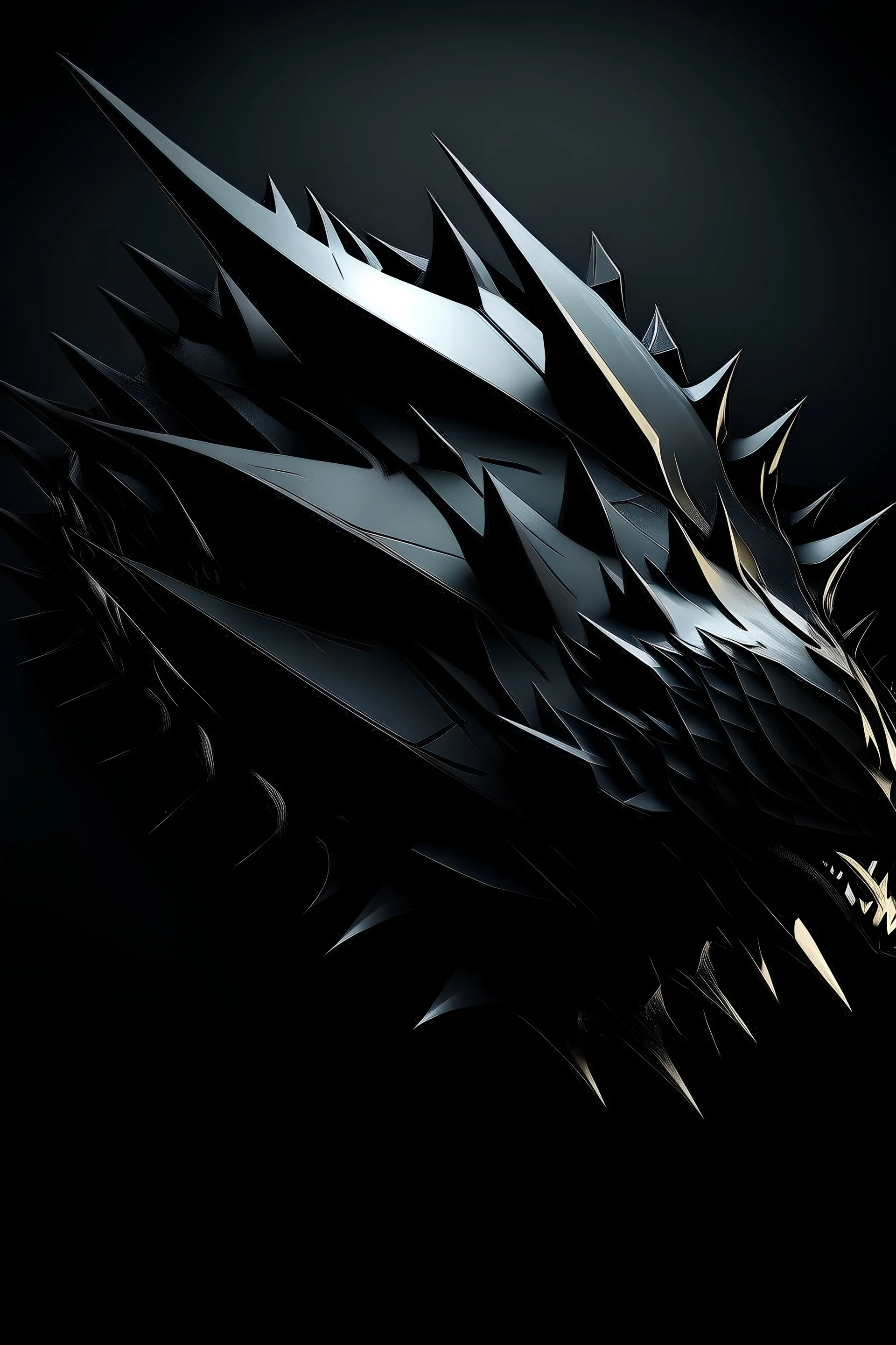 sharp jagged dark