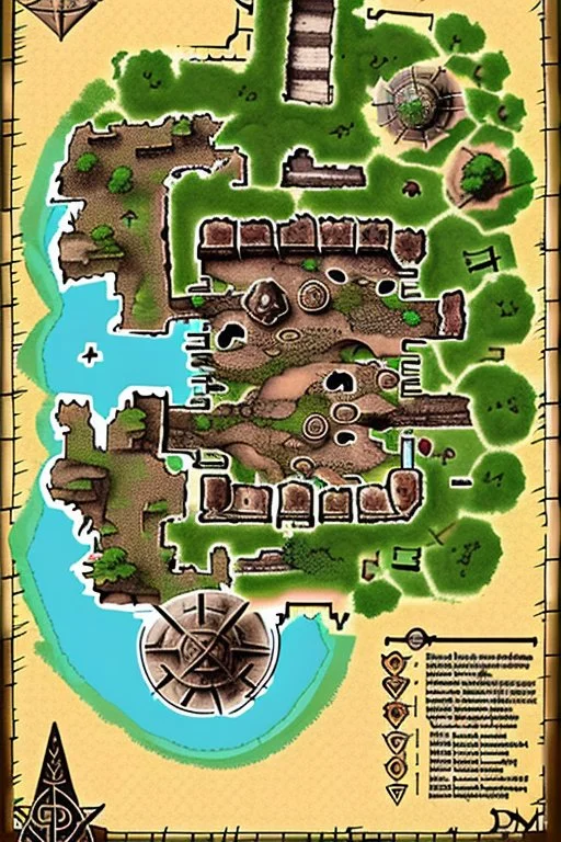 dnd map of berserkers village wastelands