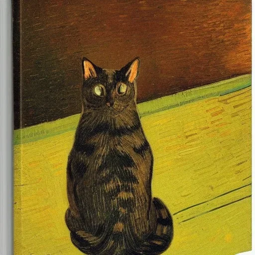 Portrait of a cat by Van Gogh