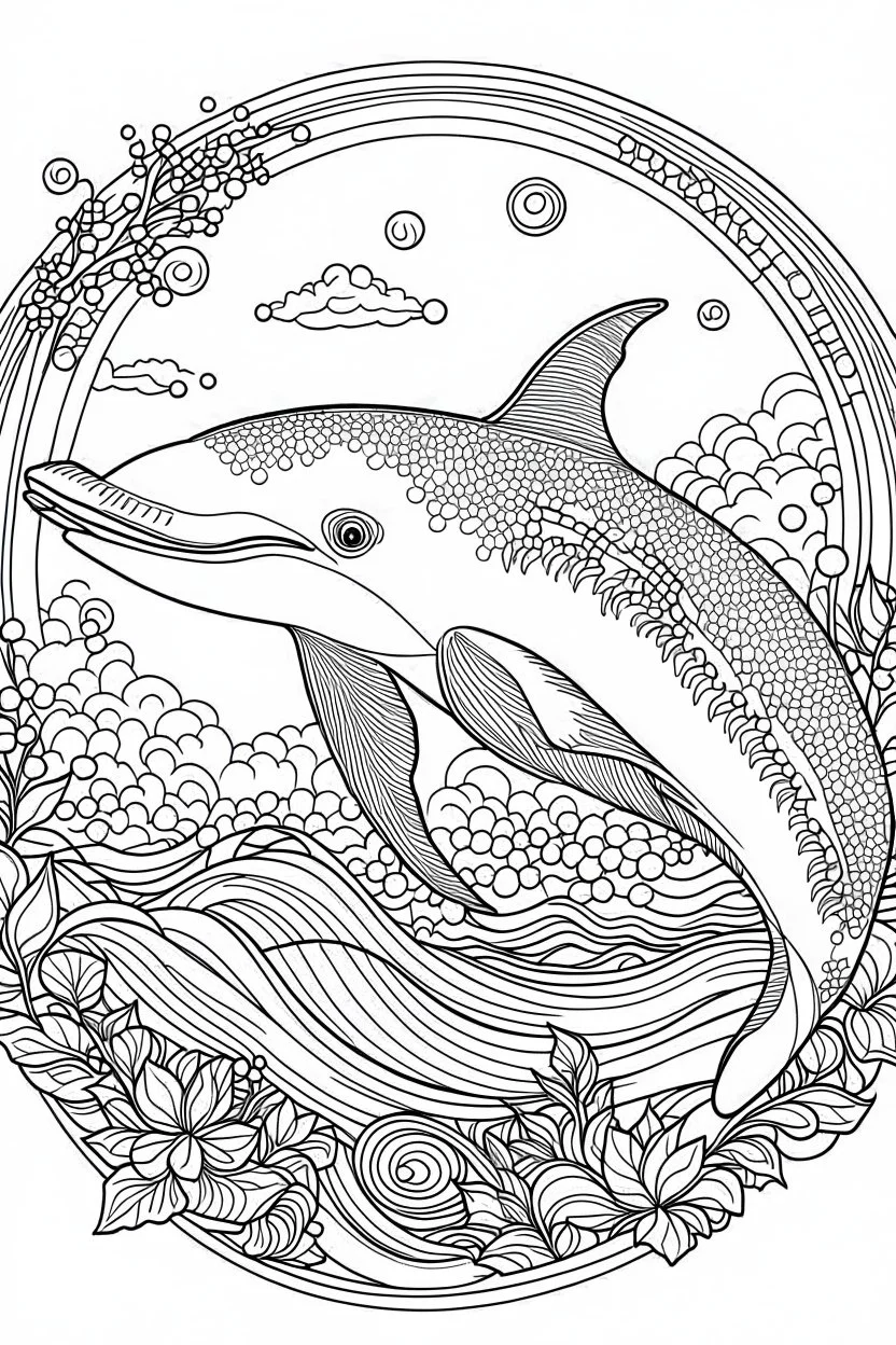 coloring book image of the seaworld