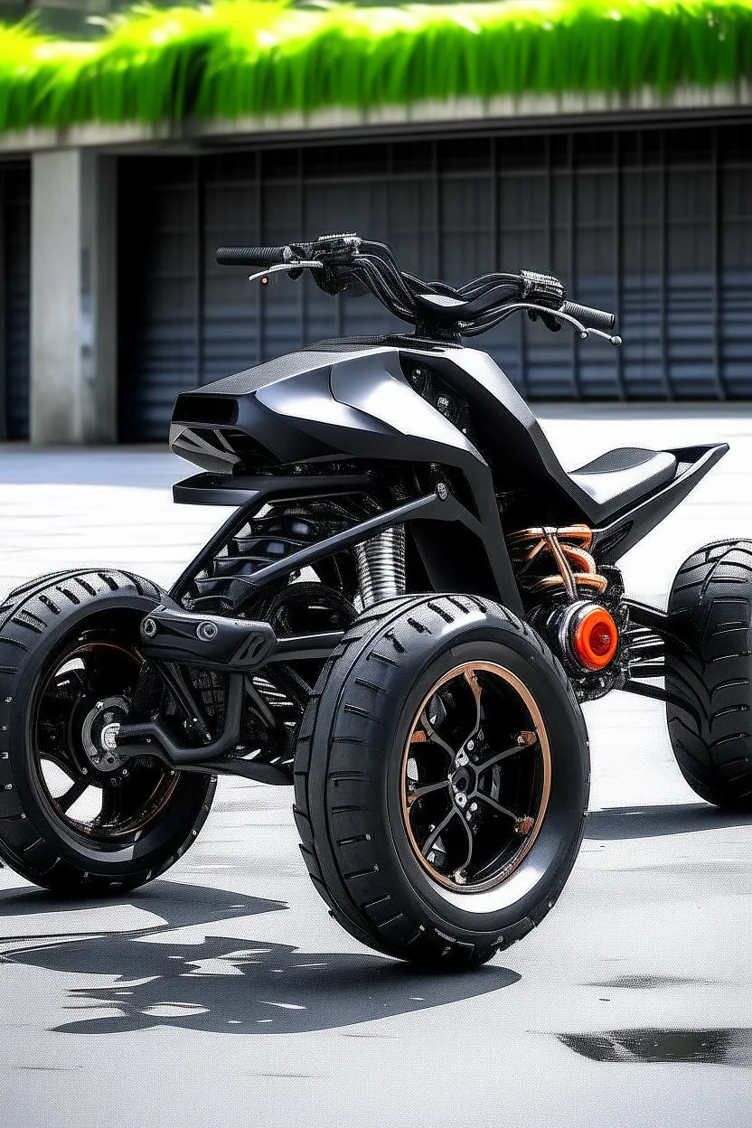 Advanced motorcycle with four wheels