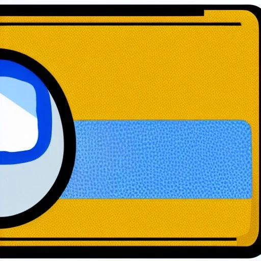 full view of a flattened vector image icon of a driver's license, with a blueish color palette, transparent background .png.