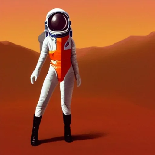 space girl on Mars