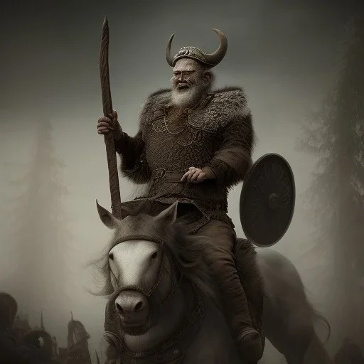 an old viking sitting on a zombie horse, scary, steam punk, realistic, made in octane, cinematic, ultra-realistic, extremely detailed octane rendering, 8K, VRAY Super Real ar 2:3, dof photorealistic futuristic 50mm lens hard lighting dark gray tintype photograph, realistic lighting, sepia color