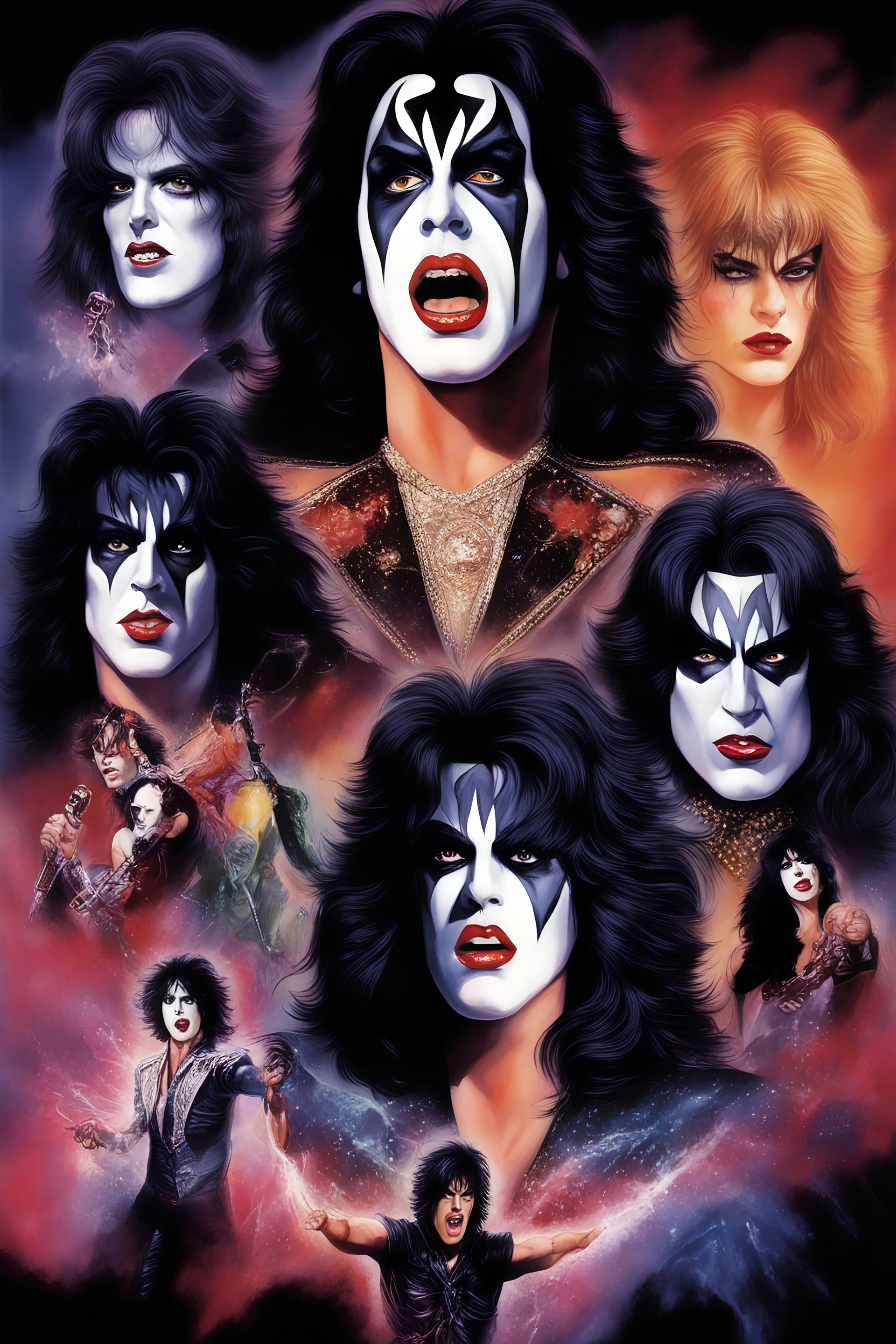 paul stanley full color movie poster art by Alex Ross