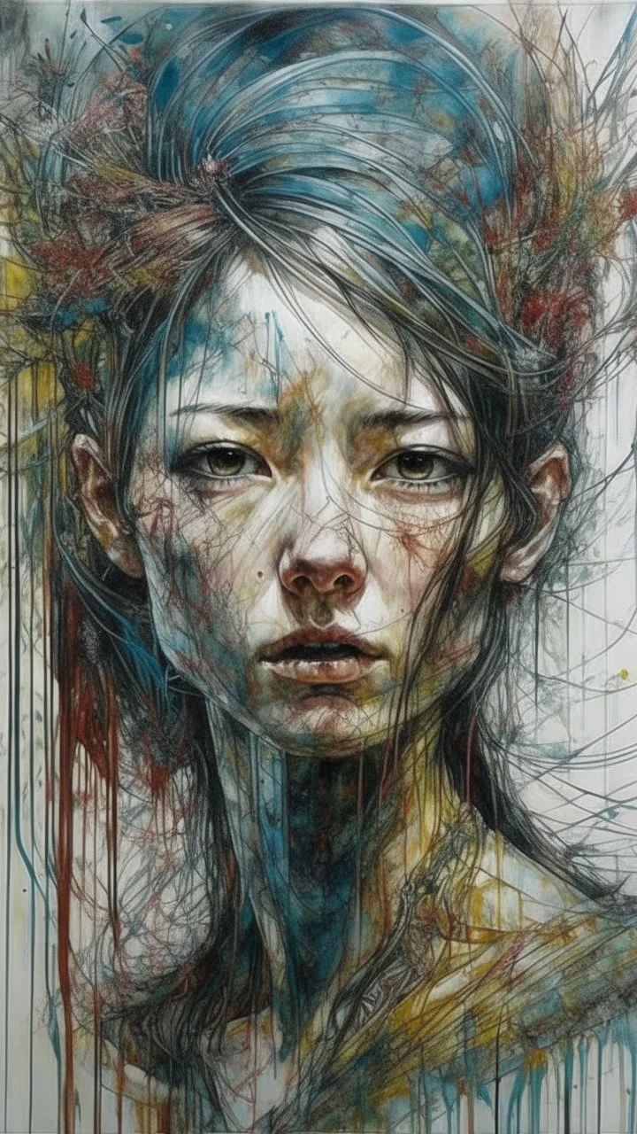 oil painting (medium), (carne griffiths:1.3), (yuko shimizu:1.2)