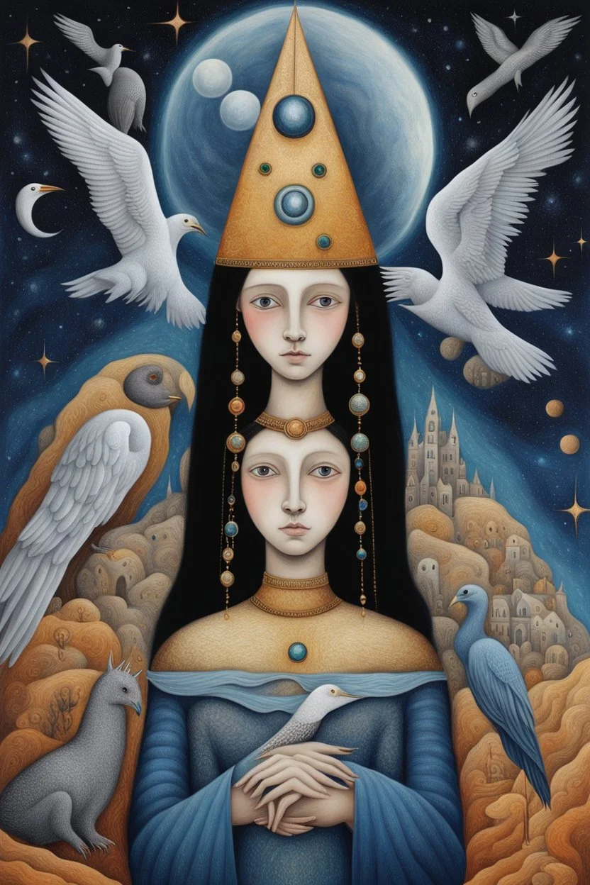 it is vast and you & I so small; by artist "Tracy Lee Stum";by artist "Leonora Carrington Schloe";by artist "deep byzantine"