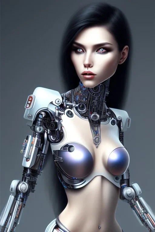 cyborg, black hair, sexy, perfekt, real, dream