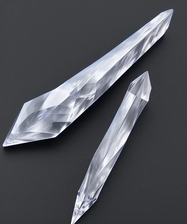 healing white quartz crystal dagger shape