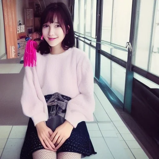 Korean girl with a heart
