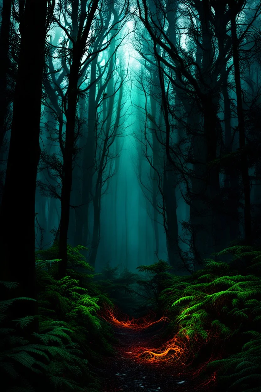 Dark forest. fantasy