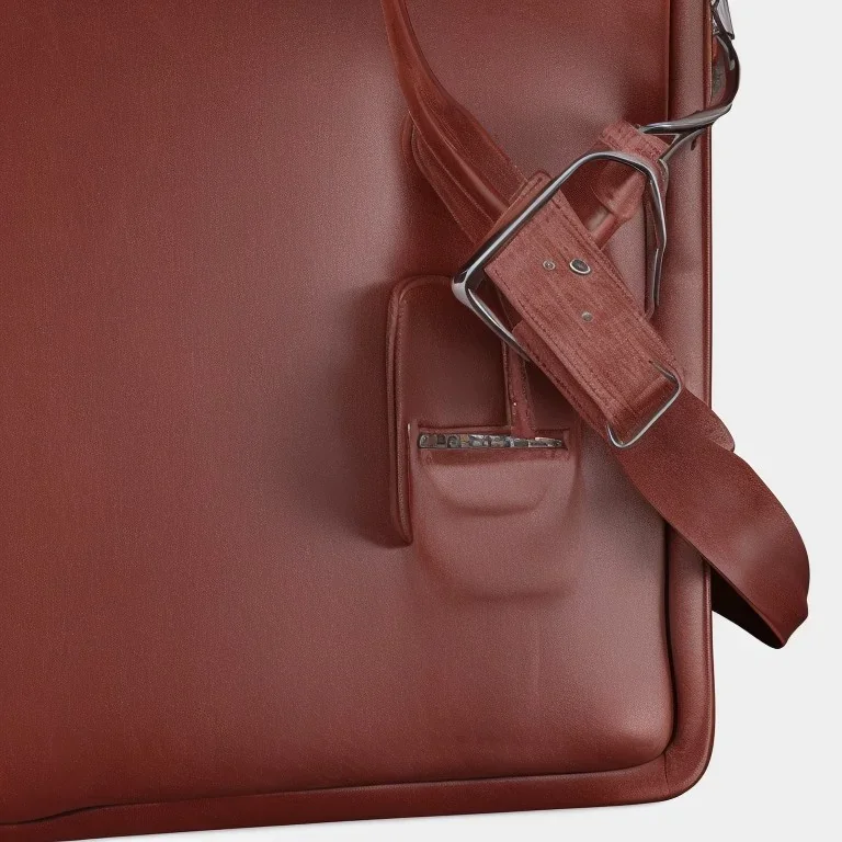 Luxury leather briefcase bag with bong