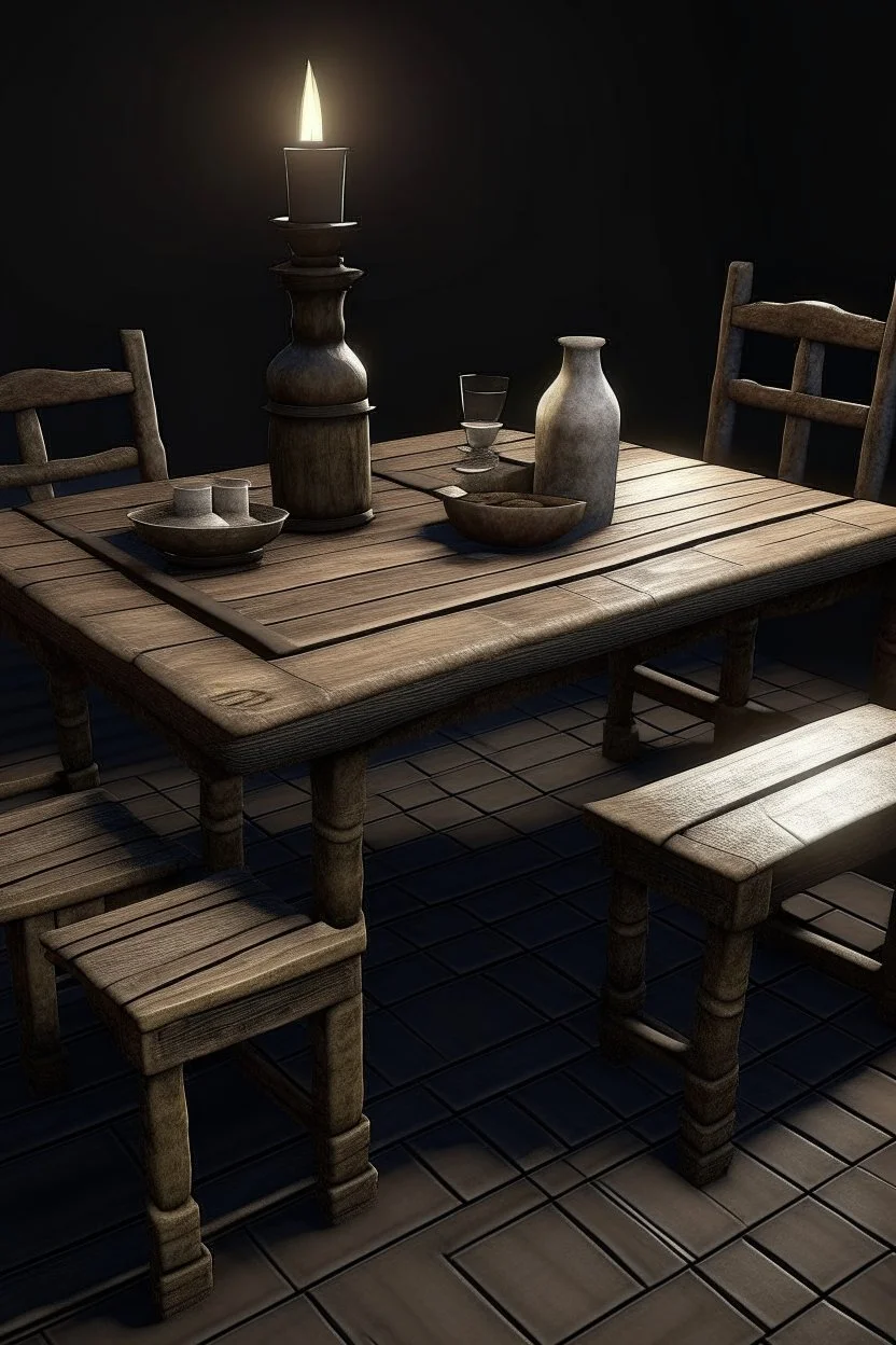 old tavern table realistic