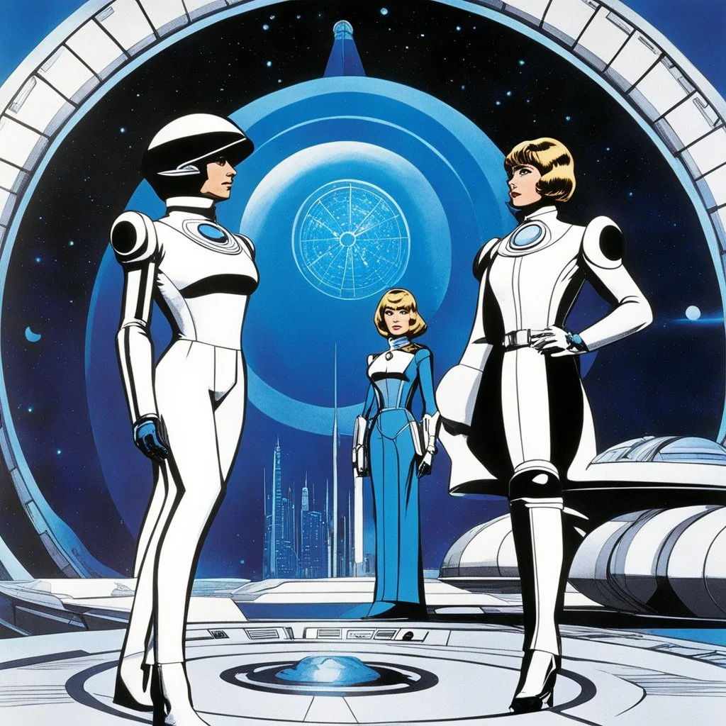 Valérian & Laureline (TV Series by Jean-Claude Mézières, 1967) Based on a French comic book set in a somewhat utopian future where time travel is possible, the show follows two futuristic spatio-temporal French special agents who protect time and space from time travel-related paradoxes.