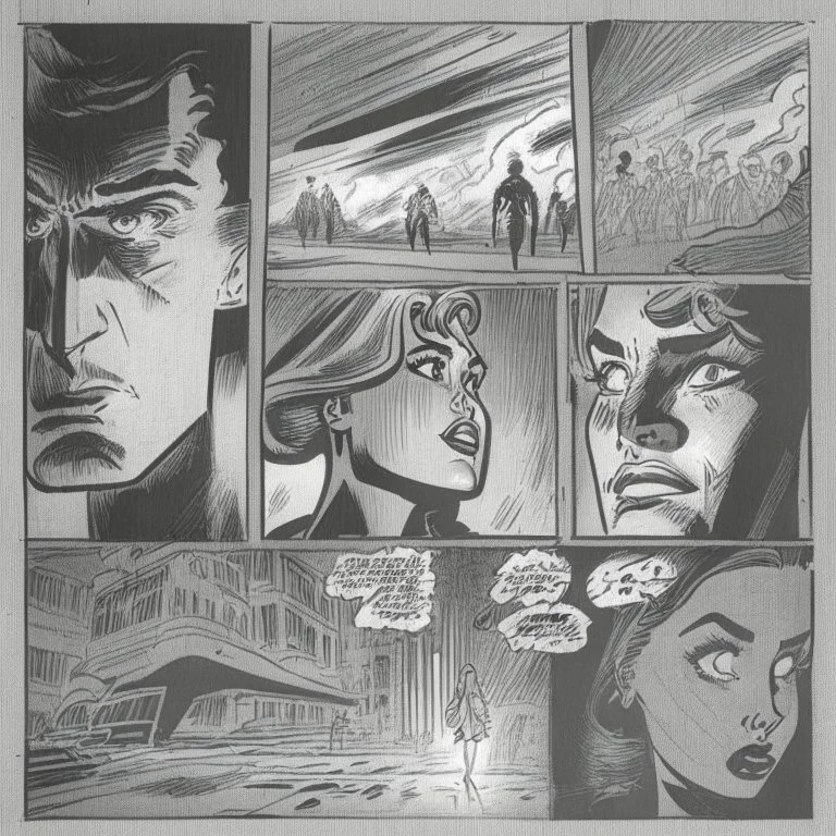 A handdrawn comic book page