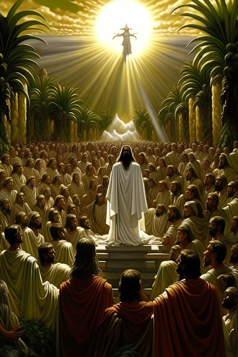 I looked, and behold, a vast multitude that no one could count—from every nation and all tribes and peoples and tongues—was standing before the throne and before Jesus. They were clothed in white robes, with palm branches in their hands and crying out with a loud voice, saying, “Salvation belongs to our God, who sits on the throne, and to the Jesus ”