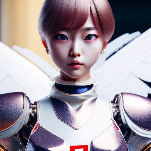 beautiful smooth realistic Japanese robot girl, extremely sharp detail, finely tuned detail, ultra high definition, 8 k, unreal engine 5, ultra sharp focus, accurate wings, in flying mode