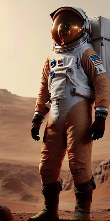 an astronaut in Mars, highly detailed, 3d render