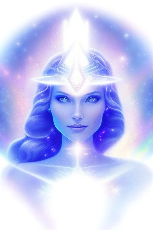 cosmic woman smile, admiral from the future, one fine whole face, crystalline skin, expressive blue eyes,rainbow, smiling lips, very nice smile, costume pleiadian, Beautiful tall woman pleiadian Galactic commander, ship, perfect datailed golden galactic suit, high rank, long hair, hand whit five perfect detailed finger, amazing big blue eyes, smilling mouth, high drfinition lips, cosmic happiness, bright colors, blue, pink, gold, jewels, realist, high commander