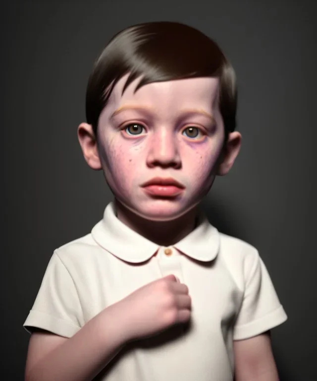 Pablo picasso toddler, full size, dramatic lighting, hyper realistic