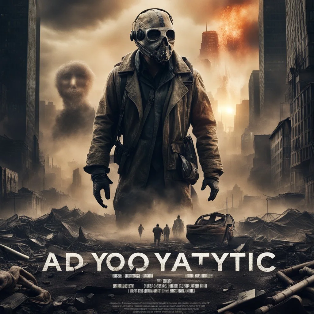 Poster for apocalyptic movie with text