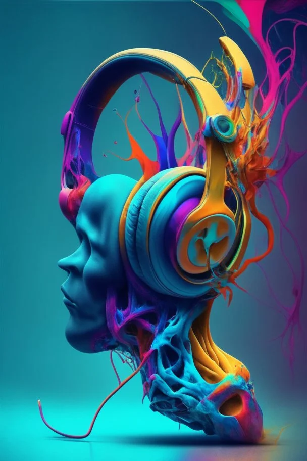 /imagine prompt: headphones, anatomy, colorful,