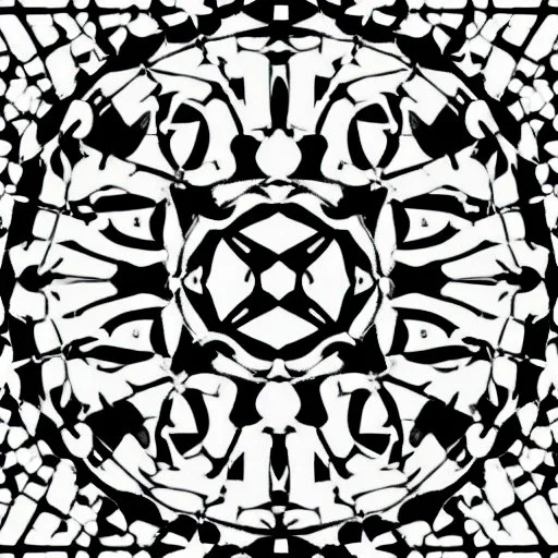 Line art. Fine lines. Black and white Sacred geometry. Pattern. circles. Rotate. Fractal. Kaleidoscope